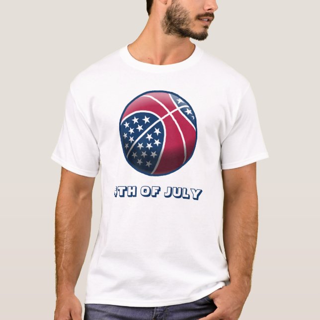 4 juli-basket t shirt (Framsida)