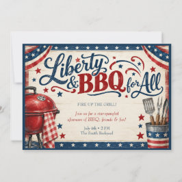 4 juli BBQ-fest inbjudan | Frihet & BBQ