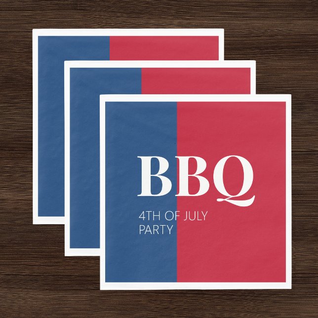 4 juli BBQ-fest  Pappersservett (Skapare uppladdad)