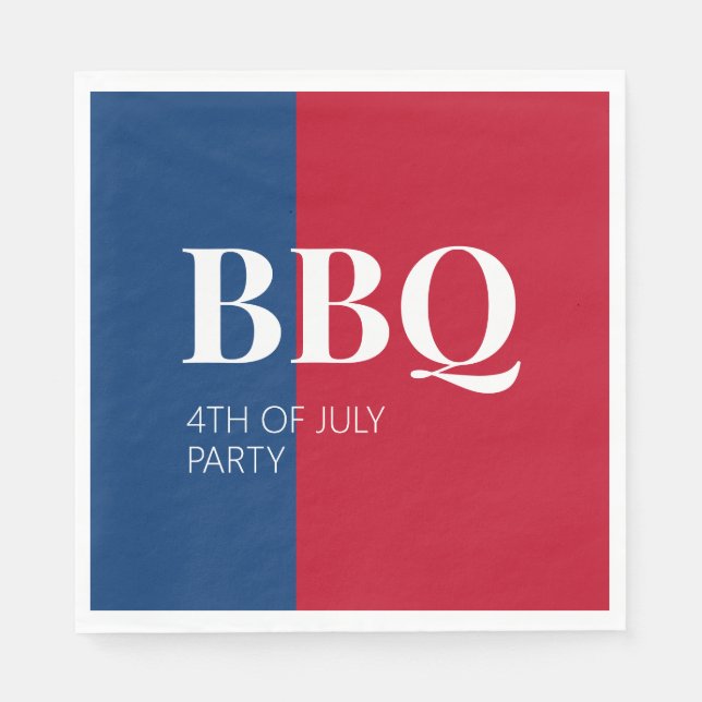 4 juli BBQ-fest  Pappersservett (Framsidan)