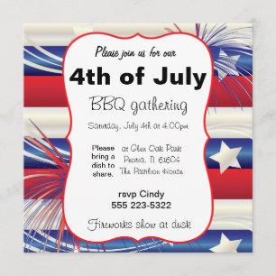 4 juli BBQ Inbjudningar