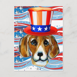 4 juli-Beagle Vykort