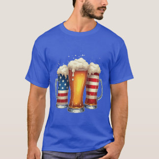 4 juli Beer Party Vibes T Shirt