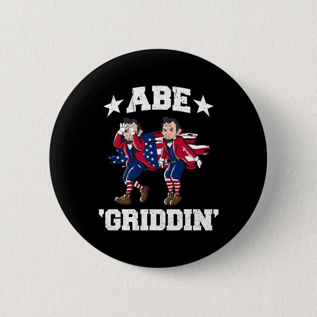 4 juli Benjamin Franklin Griddy Ben Griddin Knapp (Framsida)