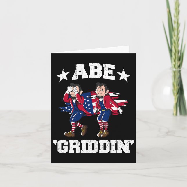 4 juli Benjamin Franklin Griddy Ben Griddin Kort (Framsida)