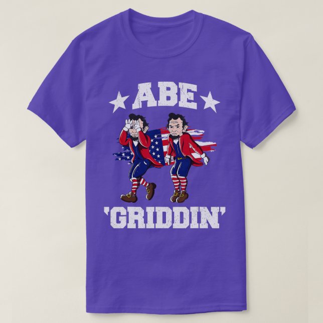 4 juli Benjamin Franklin Griddy Ben Griddin T Shirt (Design framsida)