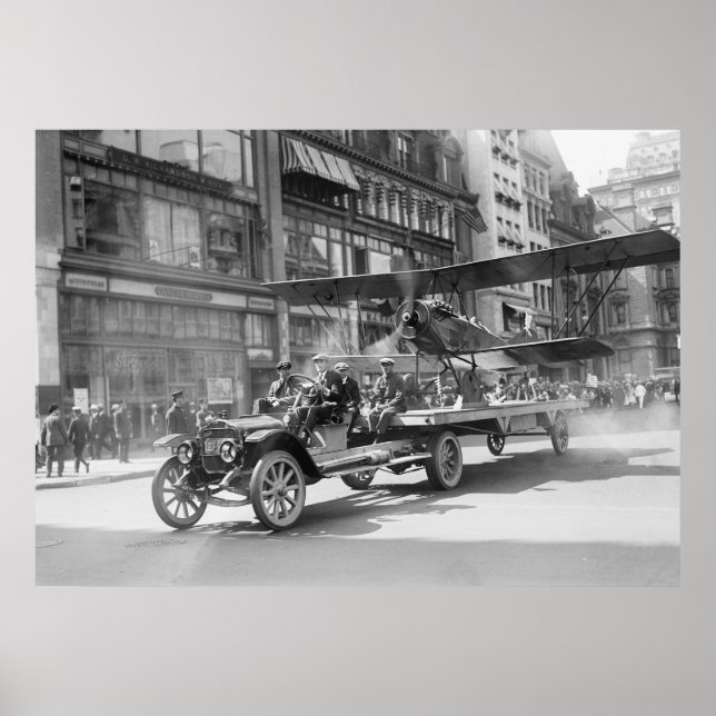 4 juli Biplan, tidigt 1900-talet Poster (Framsidan)