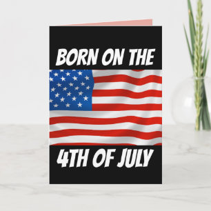 4 JULI BIRTHDAY Greeting Card Kort