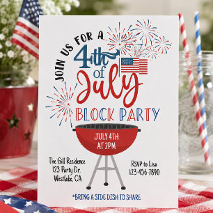 4 juli blockparty inbjudan
