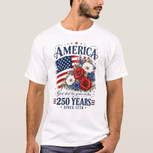 4 juli-blomma t shirt
