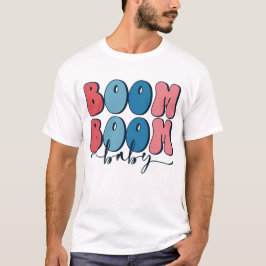 4 JULI BOOM BOOM BABY AMERIKANSK TYPOGRAFI T SHIRT