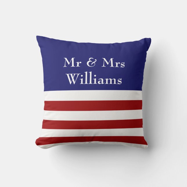 4 juli Bröllop Pillow Kudde (Framsida)