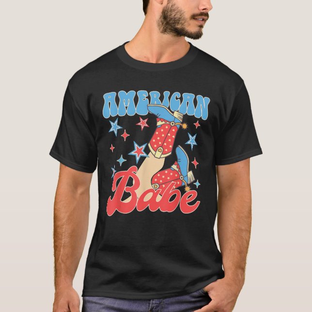4 juli brudtärna möhippa amerikansk t shirt (Framsida)