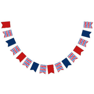 4 juli Bunting Flaggor Stars och stripes