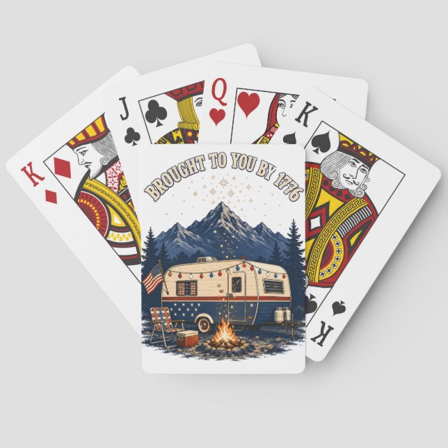 4 juli Camping Trailer Berg Casinokort (Baksidan)
