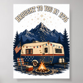 4 juli campingtrailer bergen poster