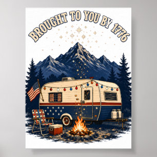 4 juli campingtrailer bergen poster