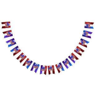 4 juli Canada Day-dekorationer Bunting Banner Vimplar