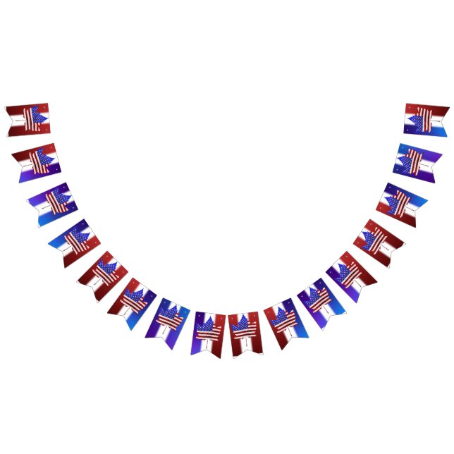 4 juli Canada Day-dekorationer Bunting Banner Vimplar (Alla)