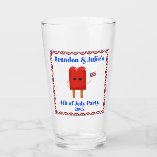 4 juli Cute Patriotic Popsicle Beer Pint Glaskopp