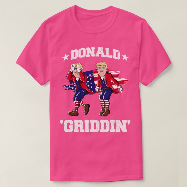 4 juli Donald rump Griddy Donald Griddin T Shirt (Design framsida)