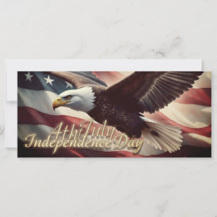 4 juli Eagle med amerikansk Flagga
