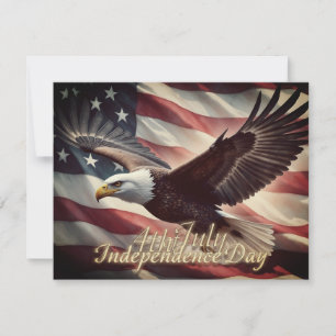 4 juli Eagle med amerikansk Flagga