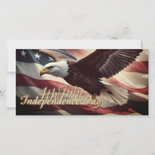 4 juli Eagle med amerikansk Flagga
