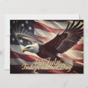 4 juli Eagle med amerikansk Flagga