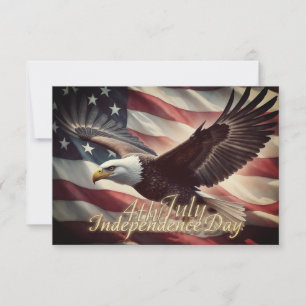 4 juli Eagle med amerikansk Flagga