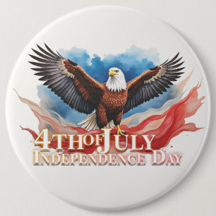 4 juli Eagle - Patriotic Art Design Knapp