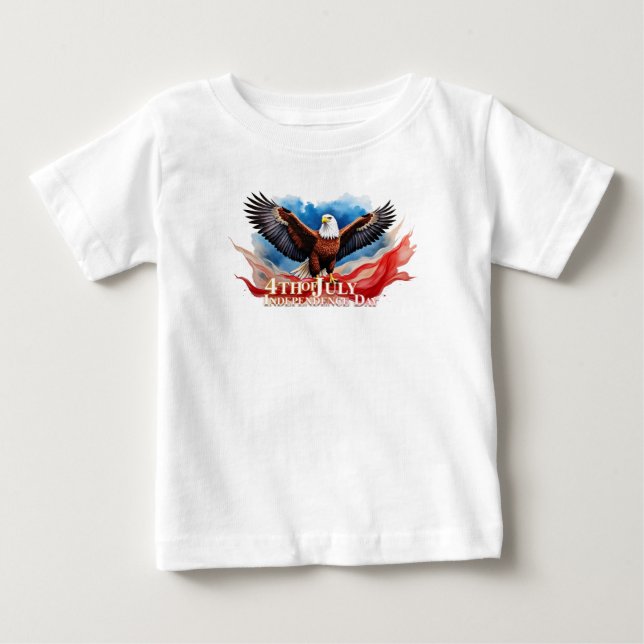 4 juli Eagle - Patriotic Art Design T Shirt (Framsida)