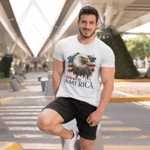 4 juli Eagle Välsigna dig America Manar-Shirt