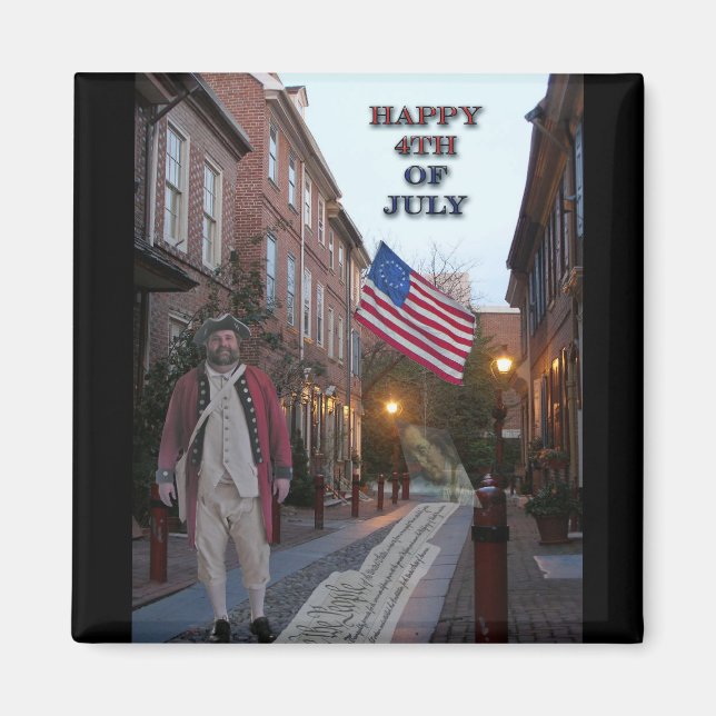 4 juli Elfreths Alley Magnet (Framsidan)