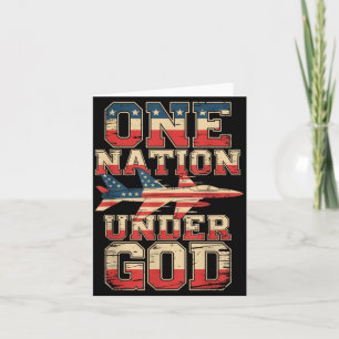 4 juli En nation under Gud Patriotisk USA Kort