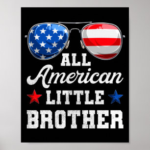 4 juli familj matchande skjorta amerikansk liten poster