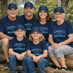 4 juli familjefoton Matchande grupp Anpassa T Shirt