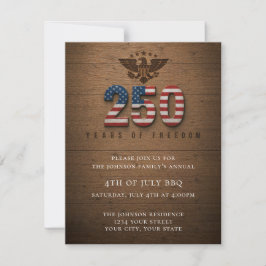 4 juli-fest-inbjudan USA 250 år Julkort