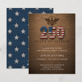 4 juli-fest-inbjudan USA 250 år Julkort