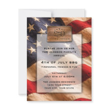 4 juli-fest Invitation USA 250 år