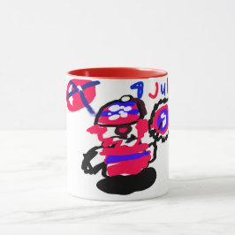 4 juli-fest mugg