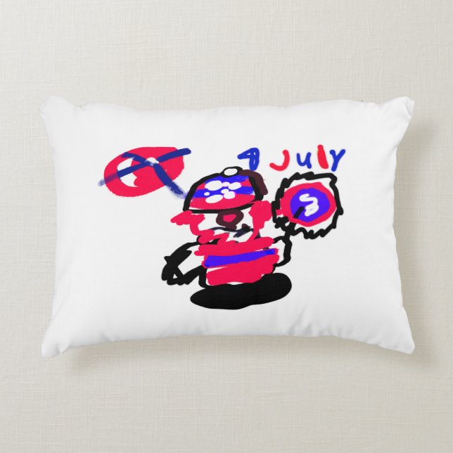 4 juli-fest prydnadskudde (Framsidan)