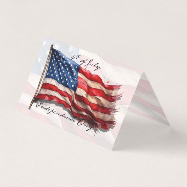 4 juli – Fira med USA:s flagga Kort (Framsida)