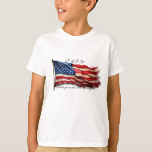 4 juli – Fira med USA:s flagga T Shirt
