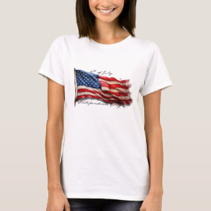 4 juli – Fira med USA:s flagga T Shirt