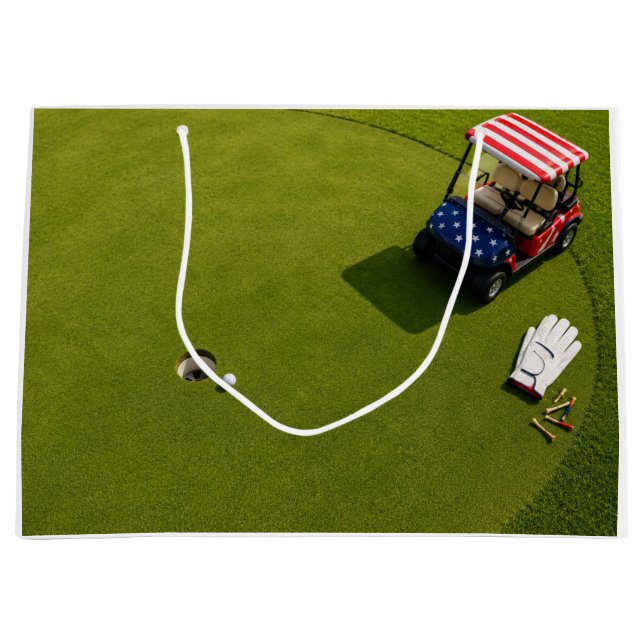 4 juli-firande för golfare  Stor presentpåse (Framsidan)