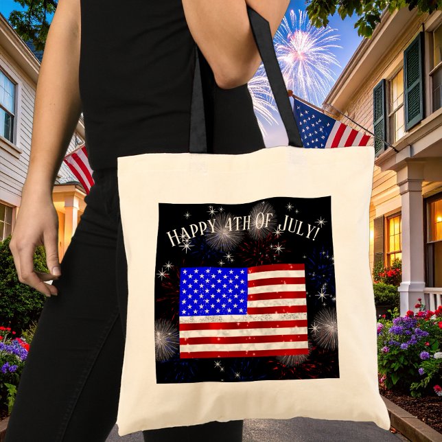 4 juli Firande-USA flagga Tygkasse (Skapare uppladdad)