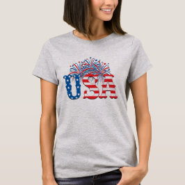 4 juli Fireworks, Independence day, Patriotic T Shirt