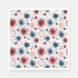 4 juli Fireworks Napkins Pappersservett