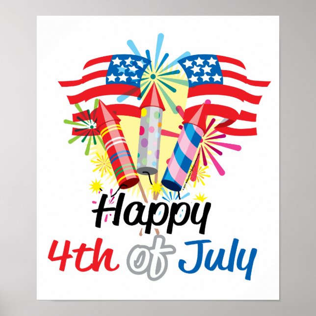 4 juli Fireworks Poster (Framsidan)